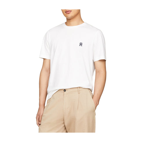 Tommy Hilfiger T - shirt T - shirt Uomo ricamo TH monogram Bianco A24 - TOMMY HILFIGERMW33987 - YBR - S - Francavilla Moda